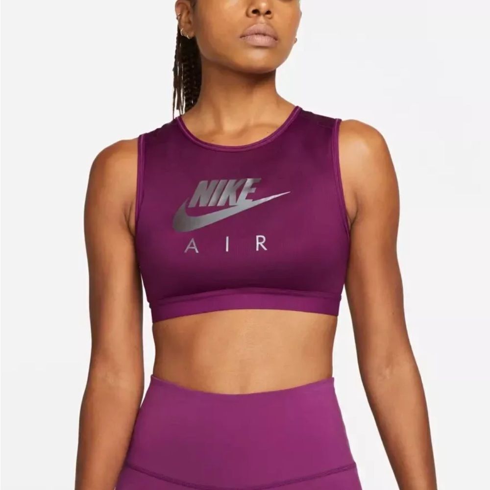 Nike Air Swoosh Burgundy High Neck‎ Athletic Top